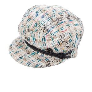 Maison Michel Tweed Newsboy Cap